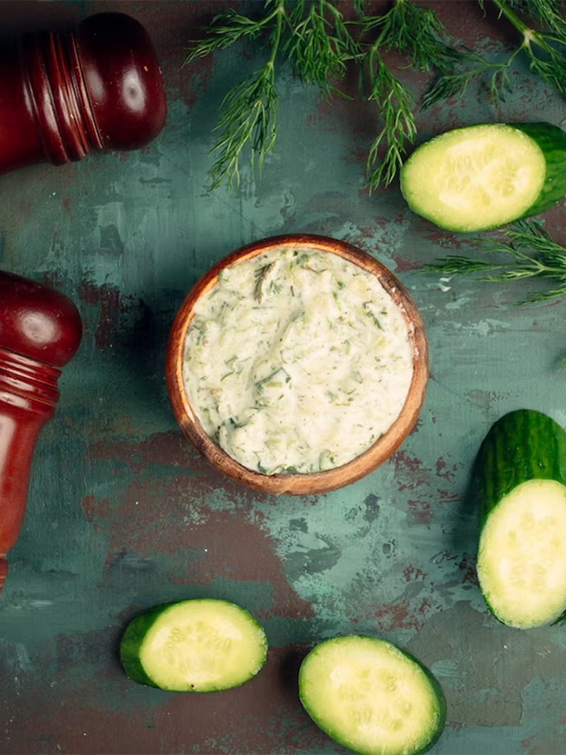 Cucumber Raita (12oz) - Seasoned with freshly ground cumin